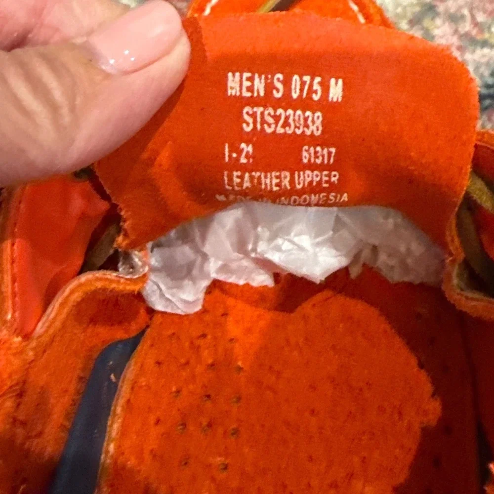 Sperry Top‎ Sider Men's Orange Suede Leather Boat Shoes STS23938 Size 7.5